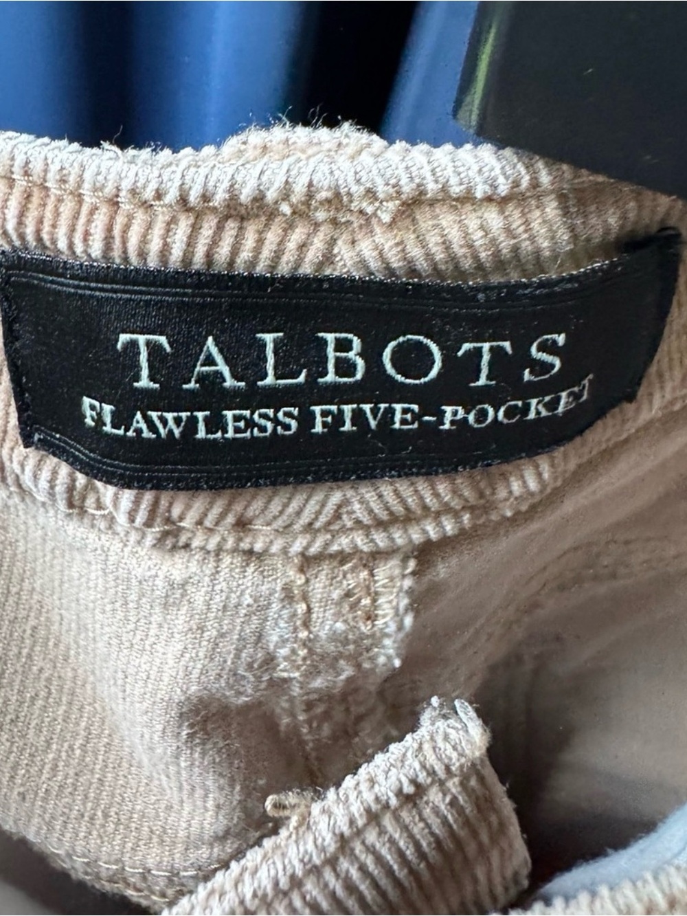 Talbots Flawless Five-Pocket Straight Leg Corduroy Pants Tan Size 10 - Picture 6 of 12
